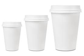 plain white paper cups