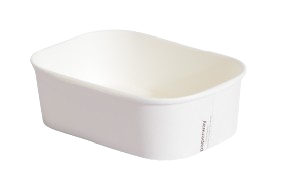 650ml (173x120x51) White Rectangular Paper Container